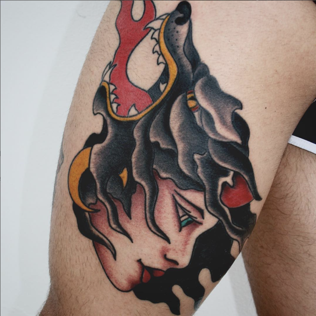 tatuaggio traditional realizzato presso Sonos Tattoo Art, studio di tatuaggi a Tortolì, Ogliastra